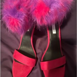 Fur High Heels. Colorful & fun never worn